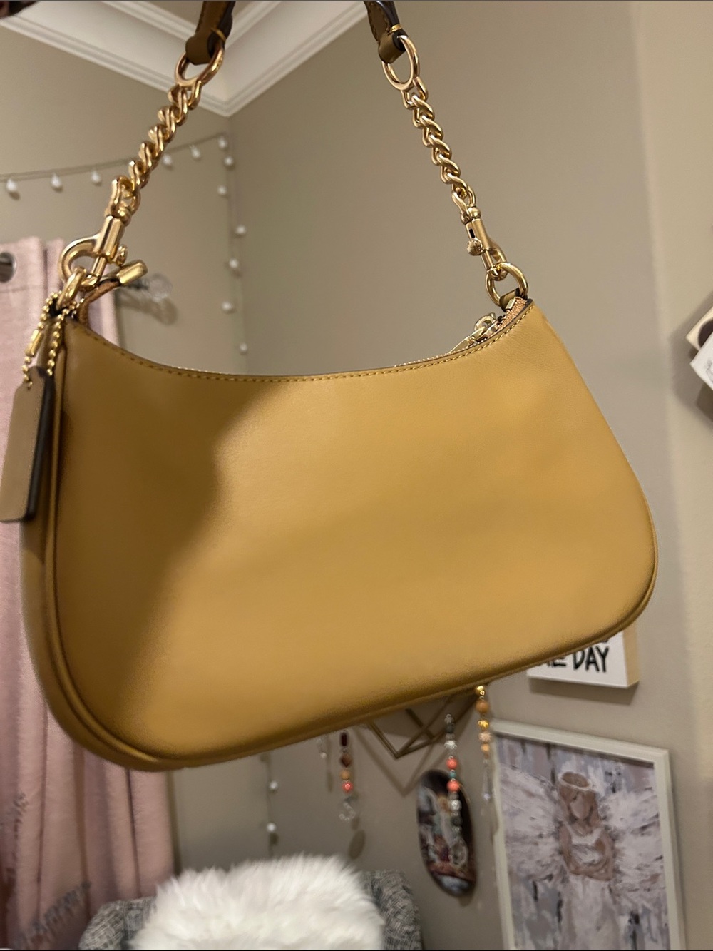 Coach Butterfly Appliqué Shoulder Crossbody Butterfly Bag in Tan - Picture 5 of 8